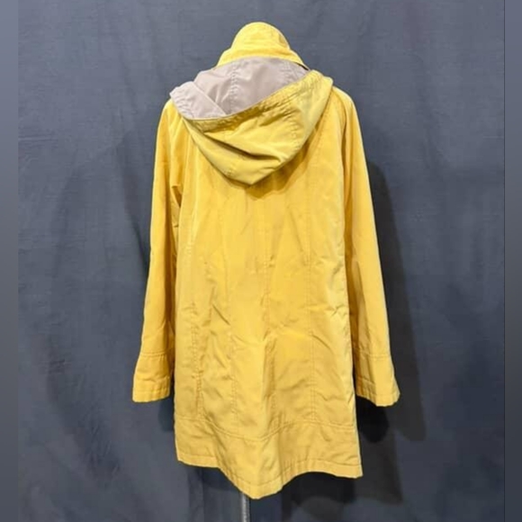 Coldwater Creek Yellow Hooded Rain Jacket - Picture 3 of 11